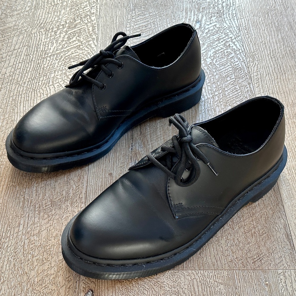 Dr Marten 1461 MONO BLACK SMOOTH LEATHER OXFORD SHOES Women’s Size 8